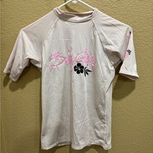 Pink youth swim rash guard